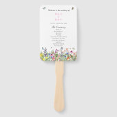 ワイルドフラワーフローラ結婚式 プログラム ハンドファン (正面)