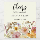 ワイルドフラワーフローラ結婚応援のワインラベル ワインラベル (シングルラベル)