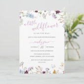 ワイルドフラワーフローラ自然ベビーシャワー 招待状 (スタンド正面)