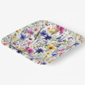 ワイルドフラワーフローラ花水彩 ペーパープレート (傾斜あり)