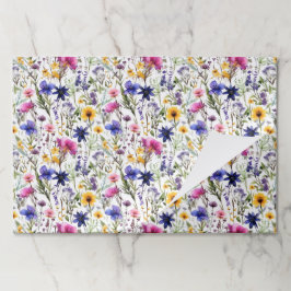 ワイルドフラワーフローラ誕生日シャワー紙ランチョンマット ペーパーパッド