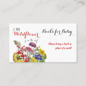 ワイルドフラワーフローラ赤ちゃんシャワーブックベビーゲーム 名刺 (正面)