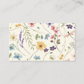 ワイルドフラワーフローラ赤ちゃんシャワーベビー本 エンクロージャーカード (裏面)