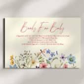 ワイルドフラワーフローラ赤ちゃんシャワーベビー本 エンクロージャーカード