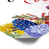 ワイルドフラワーフローラ開花ベビーシャワーギフト&カード ポスター (角)