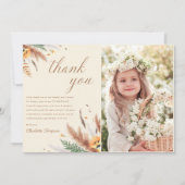 ワイルドフラワーフローラ1stバースデーフォト サンキューカード (正面)