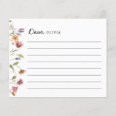 ワイルドフラワーフローラ1st誕生日タイムカプセルカード (正面)