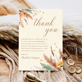 ワイルドフラワーフローラ1st Birthday サンキューカード