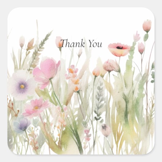 ワイルドフラワーフローラ スクエアシール (正面)