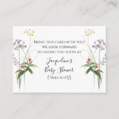 ワイルドフラワーフローラnビーウォーター色おむつラッフル エンクロージャーカード (裏面)