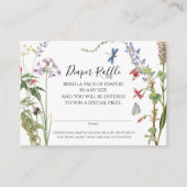 ワイルドフラワーフローラnビーウォーター色おむつラッフル エンクロージャーカード (正面)