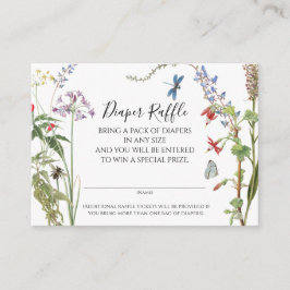 ワイルドフラワーフローラnビーウォーター色おむつラッフル エンクロージャーカード