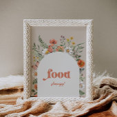 ワイルドフラワーフードパーティー標識 ポスター