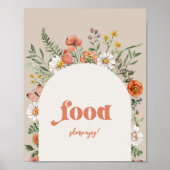 ワイルドフラワーフードパーティー標識 ポスター (正面)