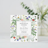 ワイルドフラワーフ結婚ィールドのリハーサルディナー 招待状 (スタンド正面)