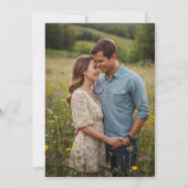 ワイルドフラワーフ結婚ィールドの写真招待状 招待状 (裏面)