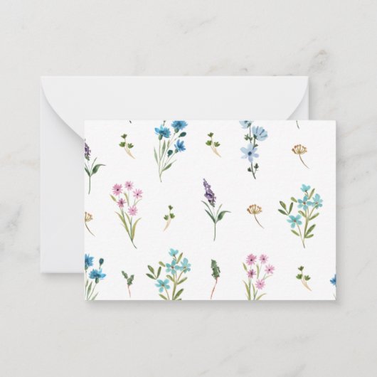 ワイルドフラワーブックのベビー挿入カード依頼書 ノートカード (裏面)