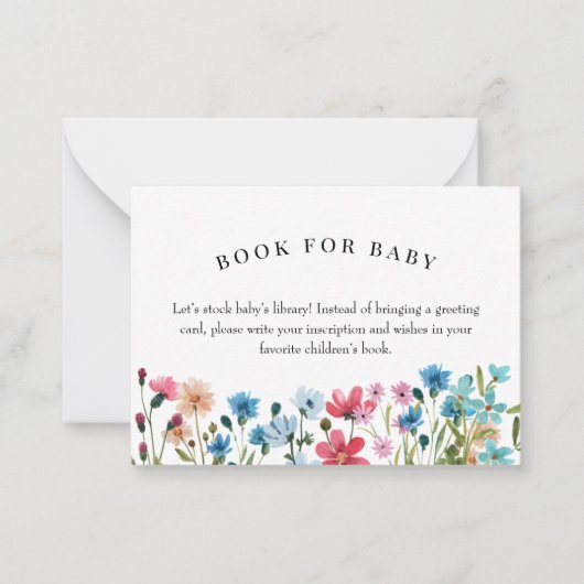 ワイルドフラワーブックのベビー挿入カード依頼書 ノートカード (正面)