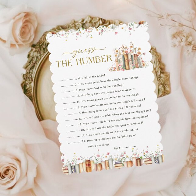ワイルドフラワーブックをテーマにした数字の推測ブライダルゲーム (クリエイターアップロード済み)