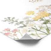 ワイルドフラワーブックテーマブライダルシャワーへようこそ ポスター (角)