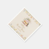 ワイルドフラワーブックテーマブライダルシャワー スタンダードカクテルナプキン (角)