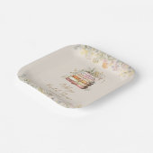 ワイルドフラワーブックテーマブライダルシャワー ペーパープレート (傾斜あり)