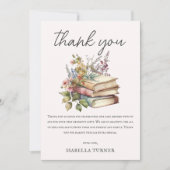 ワイルドフラワーブックテーマベビーシャワー サンキューカード (正面)