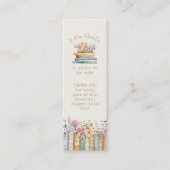 ワイルドフラワーブックブックマークフェイバー スキニー名刺 (正面)