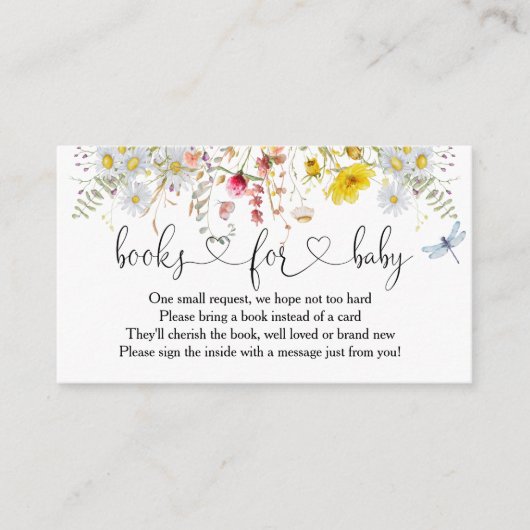 ワイルドフラワーブックベビーエンクロージャカード エンクロージャーカード (正面)