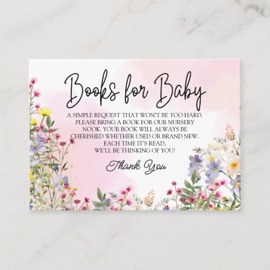 ワイルドフラワーブックベビーエンクロージャカード エンクロージャーカード (正面)