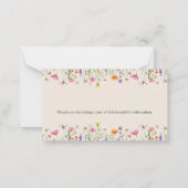 ワイルドフラワーブックベビーエンクロージャカード ノートカード (裏面)