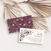 ワイルドフラワーブックベビーカード エンクロージャーカード