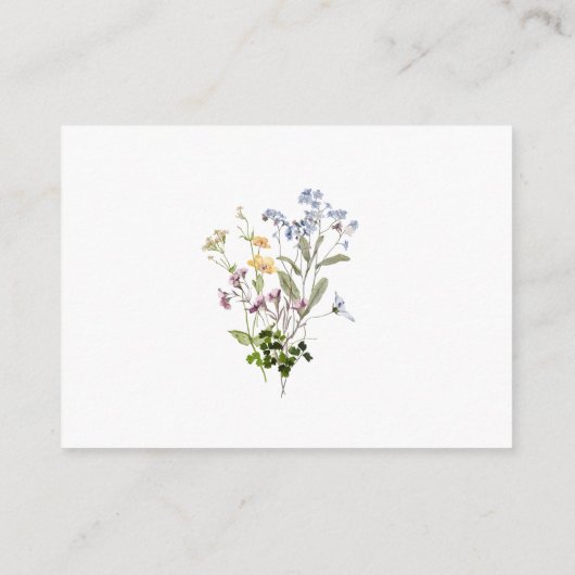 ワイルドフラワーブックベビー挿入カードフローラガール エンクロージャーカード (裏面)