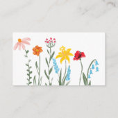 ワイルドフラワーブックベビー水彩フローラ エンクロージャーカード (裏面)