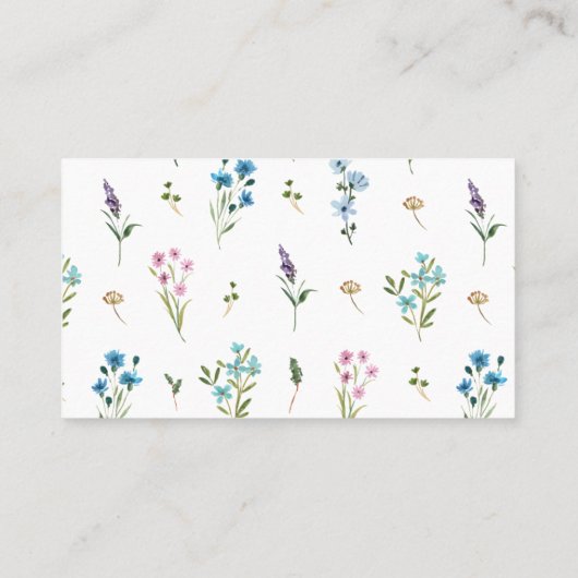 ワイルドフラワーブックリクエスト又はベビーカード用ブック 名刺 (裏面)