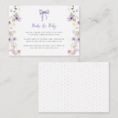 ワイルドフラワーブックリクエスト赤ちゃんシャワーエンクロージャカード エンクロージャーカード (正面/裏面)