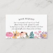 ワイルドフラワーブックリクエスト/ベビーベビーシャワー用ブック 名刺 (正面)
