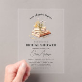 ワイルドフラワーブック新しいチャプター開始ブライダルシャワー アクリル招待状 (インサイチュ (ポータブル))