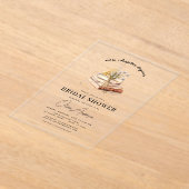 ワイルドフラワーブック新しいチャプター開始ブライダルシャワー アクリル招待状 (レイダウン)