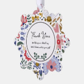 ワイルドフラワーブライダルシャワーありがとう オーナメントカード (左)
