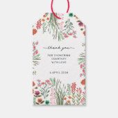 ワイルドフラワーブライダルシャワーありがとう ギフトタグ (正面)