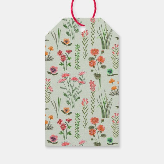 ワイルドフラワーブライダルシャワーありがとう ギフトタグ (裏面)