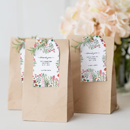 ワイルドフラワーブライダルシャワーありがとう ギフトタグ