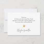 ワイルドフラワーブライダルシャワーありがとう ノートカード (裏面)