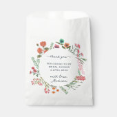 ワイルドフラワーブライダルシャワーありがとう フェイバーバッグ (正面)