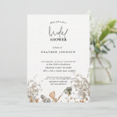 ワイルドフラワーブライダルシャワーお洒落エレガント 招待状 (スタンド正面)