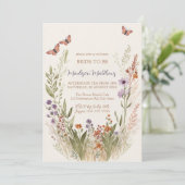 ワイルドフラワーブライダルシャワーお洒落招待 招待状 (スタンド正面)