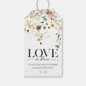 ワイルドフラワーブライダルシャワーお願いギフトラベル ギフトタグ (正面)