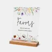 ワイルドフラワーブライダルシャワーの恩恵 アクリルサイン (傾斜)