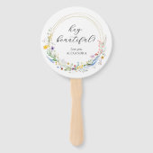 ワイルドフラワーブライダルシャワーの恩恵 ハンドファン (正面)